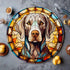Weimaraner Glass Suncatcher Worktop Saver